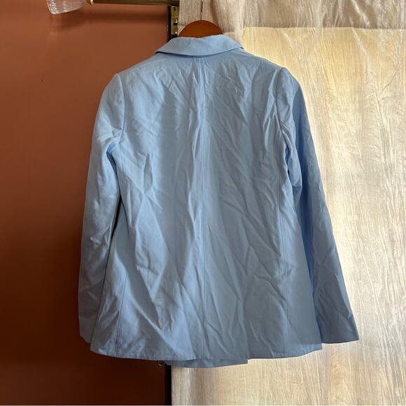 Everlane The Drapey Blazer Double-Breasted Suit Jacket Chambray Blue NWT Size 00 - Picture 4 of 11